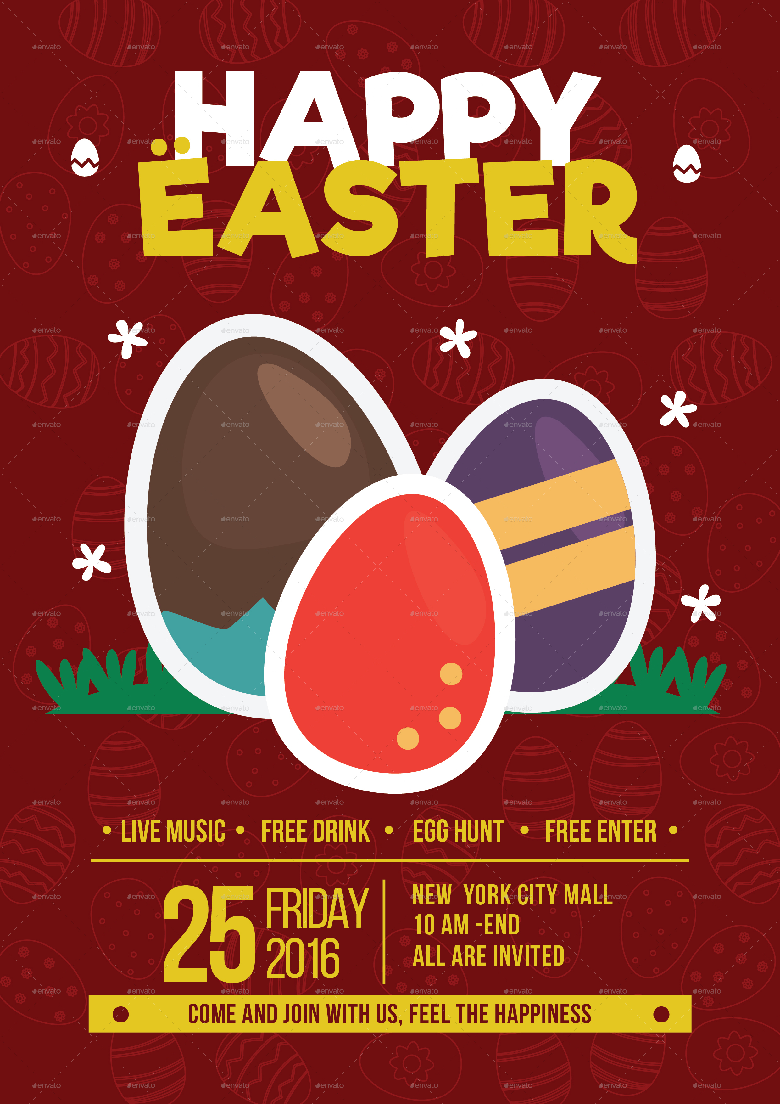 happy easter flyer by tokosatsu graphicriver easter flyer